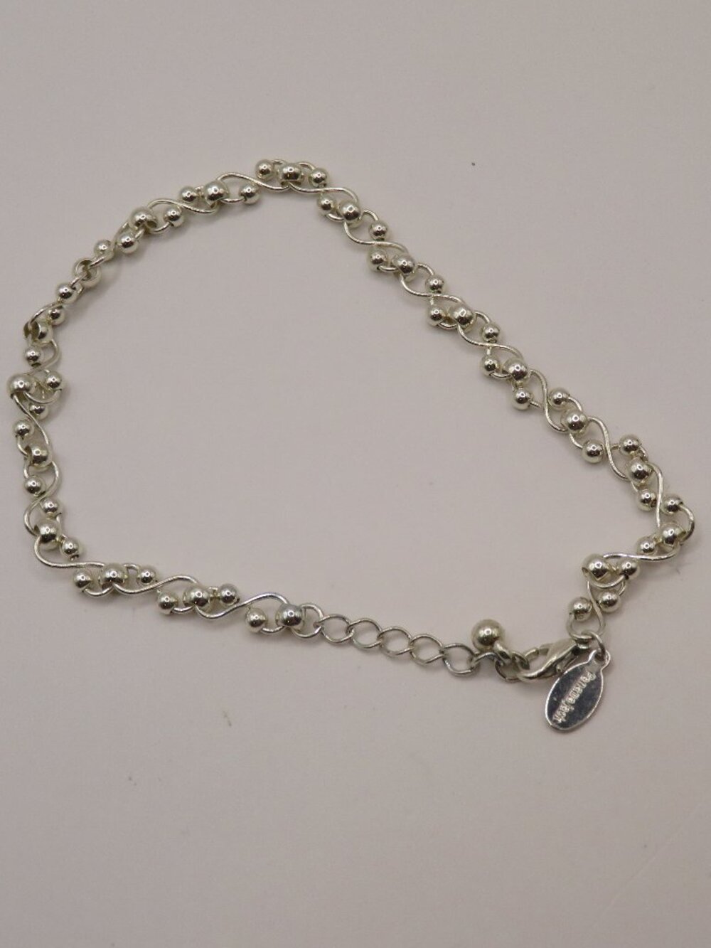 Panama Jack Silver Tone Chain and Ball Bracelet